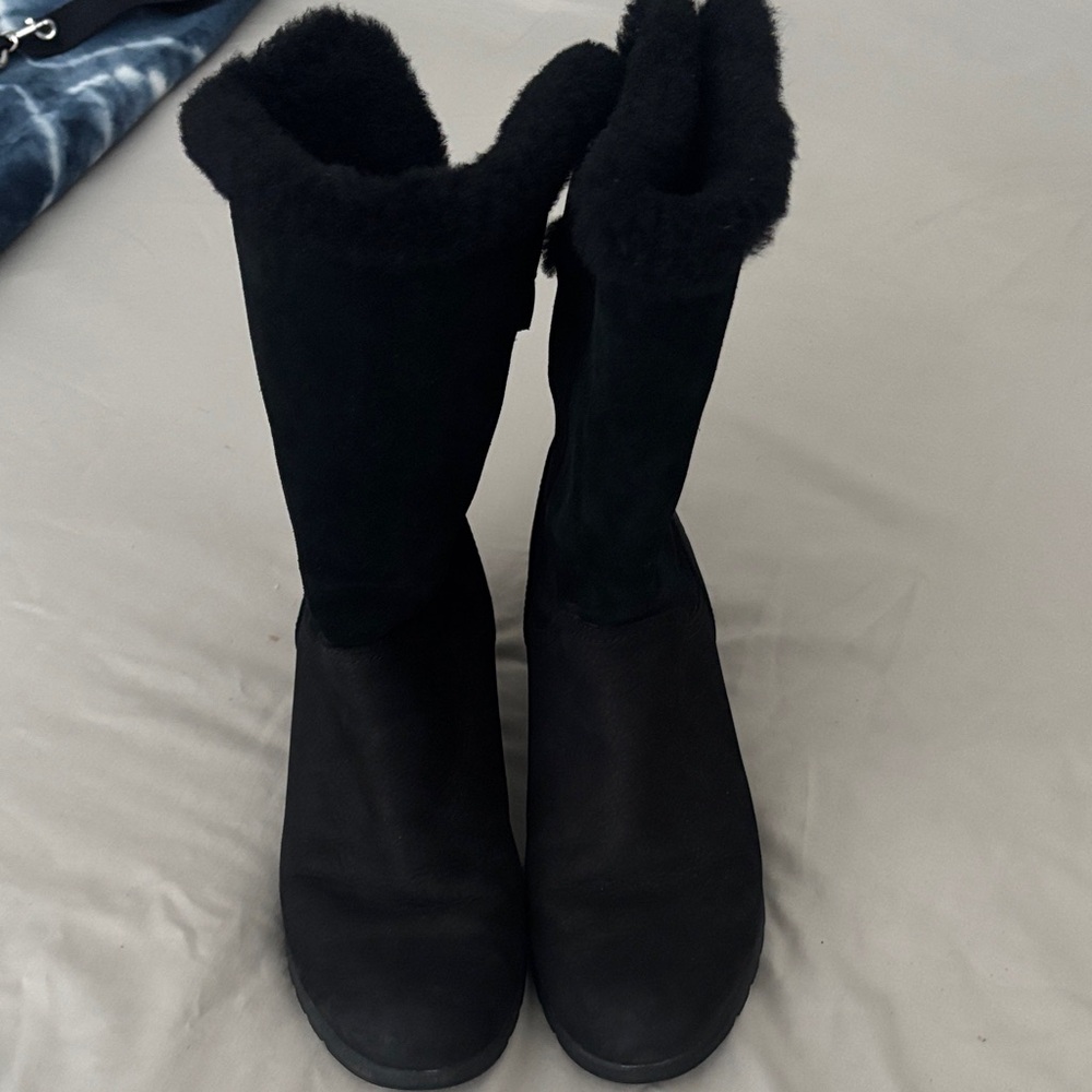 UGG Black Heeled Boots